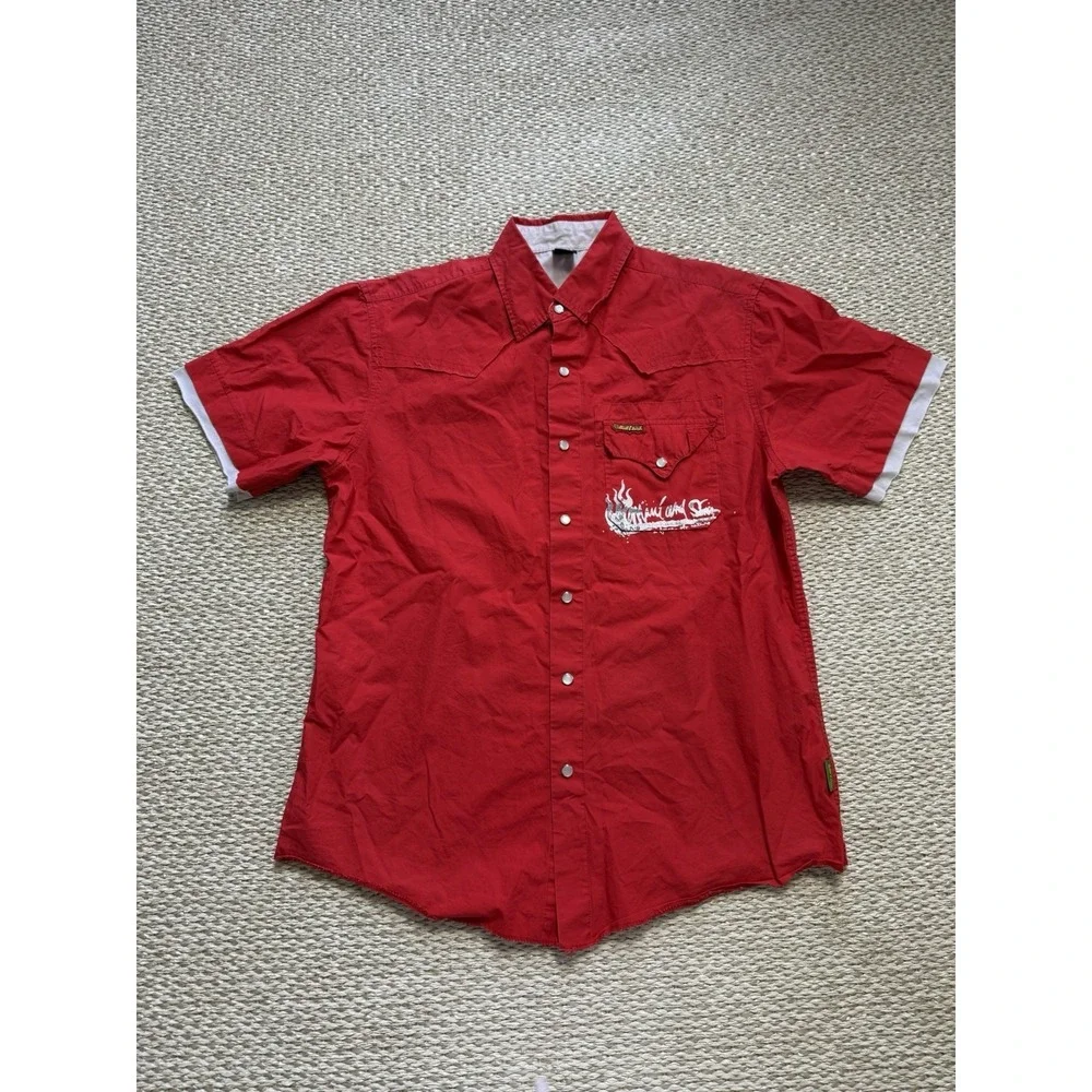Vintage Maui‎ And Sons Short Sleeve Pearl Snap Button Up Shirt